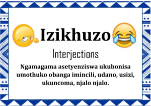 Izikhuzo (Interjections)