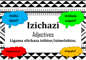 Izichazi (Adjectives)