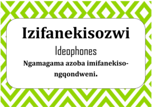 Izifanekisozwi (Ideophones)